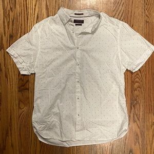 Denim & Flower Short Sleeve Button Up Mens Large Slim Fit